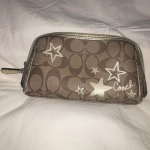 Authentic Coach pouch/purse with Gold Stars!